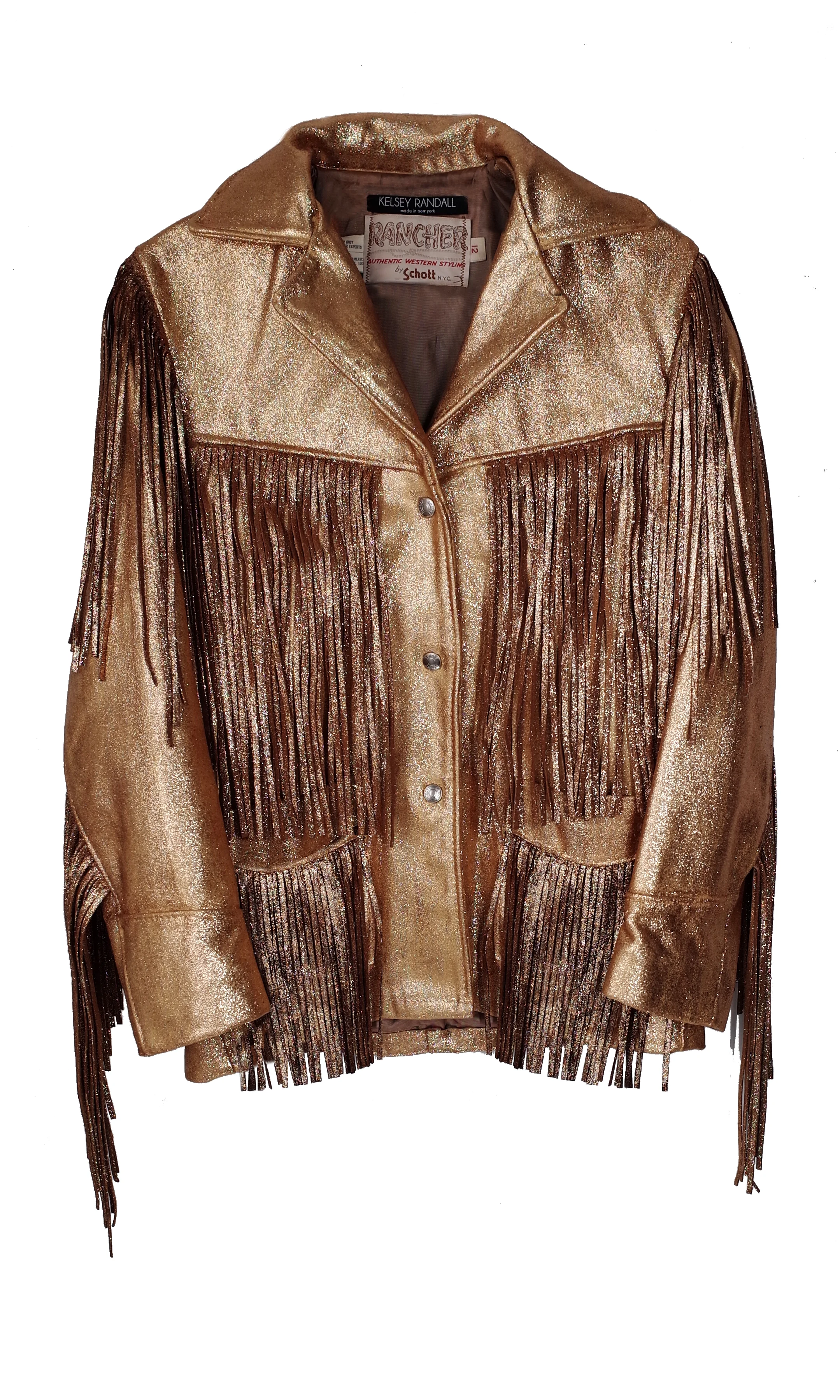 ジャケット Golden Suede Jacket With Fringe KELSEY RANDALL - shop all collections - ONE OF A KIND - WADE